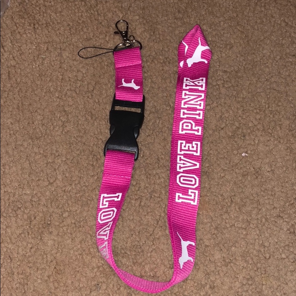 Pink lanyard